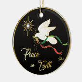 Weltfrieden der weißen Taube Keramik Ornament (Links)