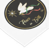 Weltfrieden der weißen Taube Kurzer Tischläufer (Ecke)