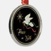 Weltfrieden der weißen Taube Ornament Aus Metall (Rechts)