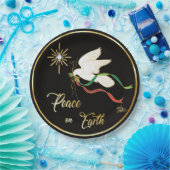 Weltfrieden der weißen Taube Pappteller (Party)