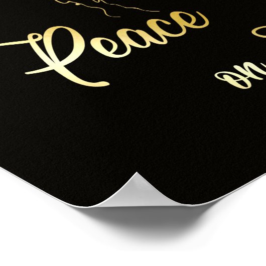 Weltfrieden der weißen Taube Poster (Ecke)