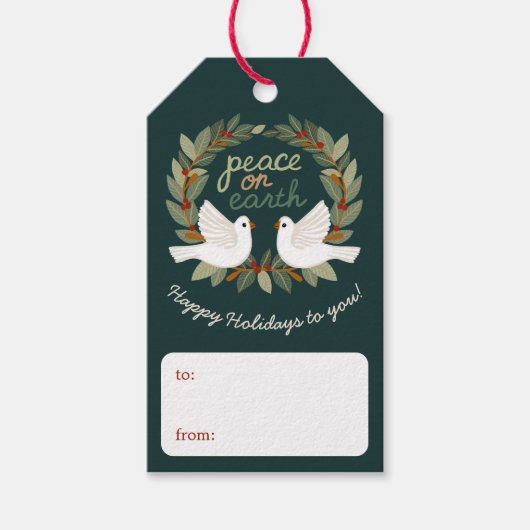 Weltfrieden Docks Weihnachtsfeiertage CUSTOM Geschenkanhänger (Vorderseite)