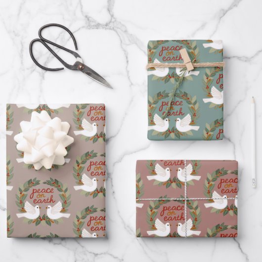 Weltfrieden Docks Weihnachtsfeiertage CUSTOM Geschenkpapier Set (Vorderseite)