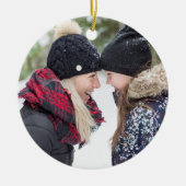 Weltfrieden Doppelseitiges Foto Keramik Ornament (Vorne)