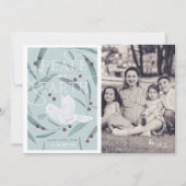 Weltfrieden Dove Blue Foto Weihnachtskarte Einladung (Vorderseite)