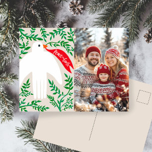Weltfrieden Dove Christmas CUSTOM FOTO Feiertagspostkarte