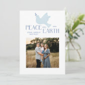 Weltfrieden Dove Christmas Feiertagskarte (Stehend Vorderseite)