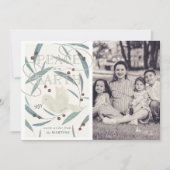 Weltfrieden Dove Cream Foto Weihnachtskarte Einladung (Vorderseite)