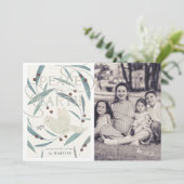 Weltfrieden Dove Cream Foto Weihnachtskarte Einladung (Stehend Vorderseite)