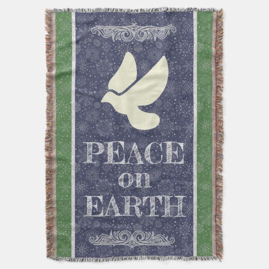 Weltfrieden Dove Decke (Vorderseite Vertikal)