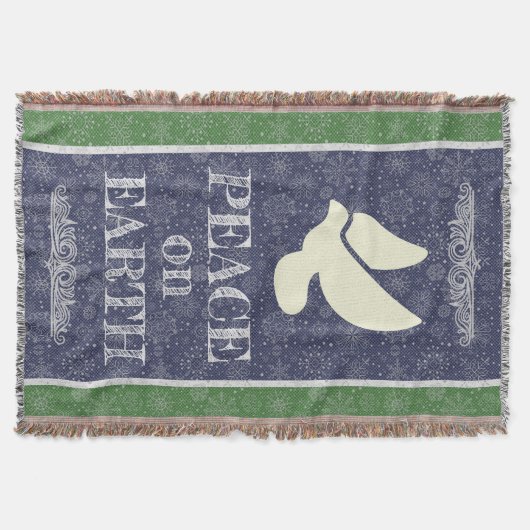 Weltfrieden Dove Decke (Vorderseite)