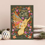 Weltfrieden Dove Floral Folk Art Earthy Green Feiertagskarte<br><div class="desc">Unsere Weihnachts-Weihnachtskarte wird durch die Schönheit und den Stil der skandinavischen Volkskunst inspiriert, aber mit einem modernen und Vintagen Flair. Unser Design vermittelt eine Welt aus Hoffnung, Liebe und Frieden, die durch Kunst, Bilder und Farbe dargestellt wird. Tiefe Kontraste werden mit fröhlichen, leuchtenden Farben wie Rot, Gelb, Rosa, Blau, Gold...</div>