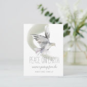 Weltfrieden Dove Foto Feiertagspostkarte (Stehend Vorderseite)