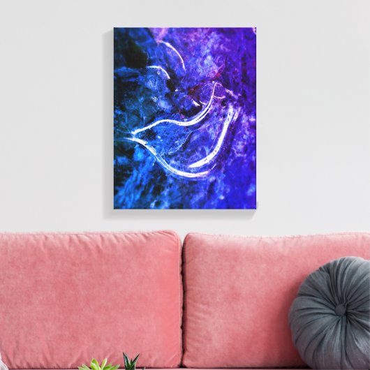 "Weltfrieden" Dove Ice Patterns Canvas drucken Leinwanddruck (Insitu (Wohnzimmer))