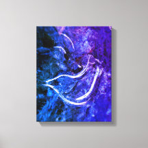 "Weltfrieden" Dove Ice Patterns Canvas drucken