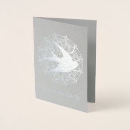 Weltfrieden Dove Mandala FOIL Folienkarte