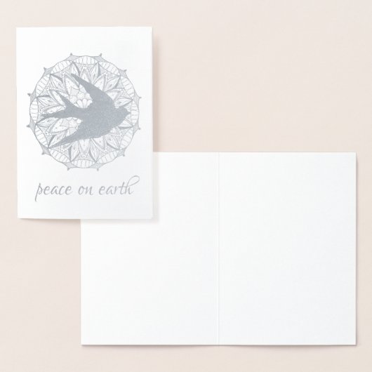 Weltfrieden Dove Mandala FOIL Folienkarte (Anzeige)