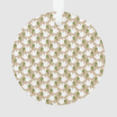 Weltfrieden Dove Muster NAME Frohe Weihnachten Ornament (Rückseite)