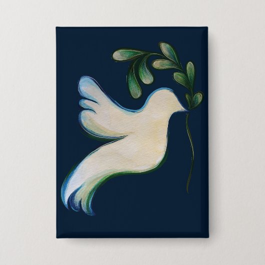 Weltfrieden Dove of Hope Button (Vorderseite)