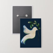 Weltfrieden Dove of Hope Button (Vorderseite/Rückseite)