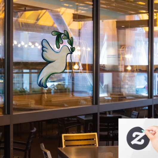 Weltfrieden Dove of Hope Fensteraufkleber (Restaurantfenster)