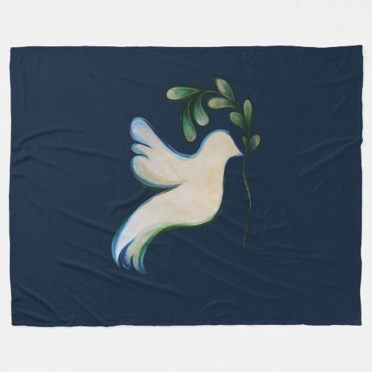 Weltfrieden Dove of Hope Fleecedecke (Vorderseite (Horizontal))