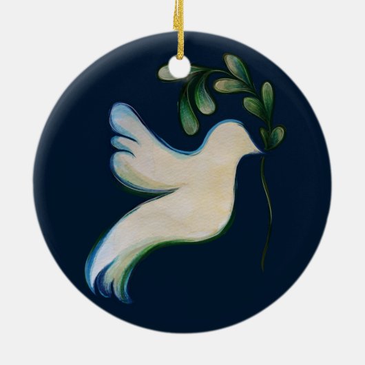 Weltfrieden Dove of Hope Keramik Ornament (Hinten)