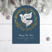 Weltfrieden Dove Peace Sign Wreath Holiday Card Einladung