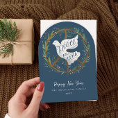 Weltfrieden Dove Peace Sign Wreath Holiday Card Einladung