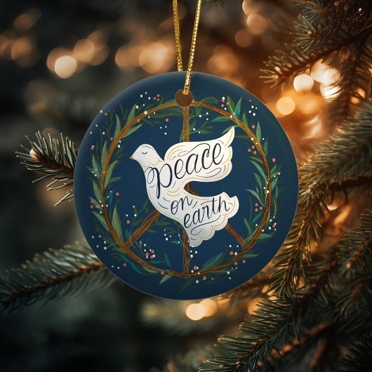 Weltfrieden Dove Peace Signature Foto Keramik Ornament