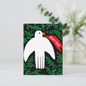 Weltfrieden Dove Weihnachtsfeiertag Postkarte (Stehend Vorderseite)