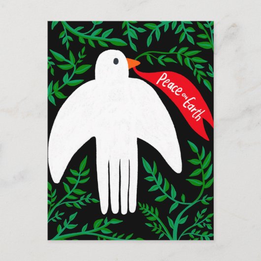 Weltfrieden Dove Weihnachtsfeiertag Postkarte (Vorderseite)