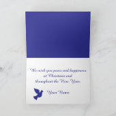 Weltfrieden Dove Weihnachtskarte Feiertagskarte (Innenseite)