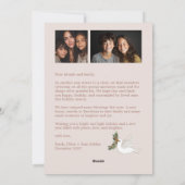 Weltfrieden Doves Christmas CUSTOM 3 FOTO Feiertagskarte (Rückseite)