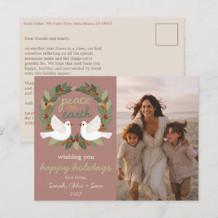 Weltfrieden Doves CUSTOM FOTO Feiertagspostkarte
