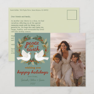 Weltfrieden Doves CUSTOM FOTO Feiertagspostkarte