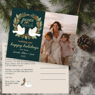 Weltfrieden Doves CUSTOM FOTO Feiertagspostkarte