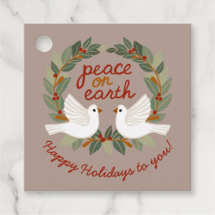 Weltfrieden Doves Weihnachtsfeiertag CUSTOM Geschenkanhänger