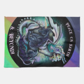 Weltfrieden Dragon and Unicorn Geschirrtuch (Horizontal)