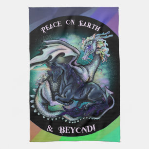 Weltfrieden Dragon and Unicorn Geschirrtuch
