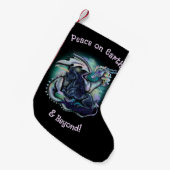Weltfrieden Dragon and Unicorn Kleiner Weihnachtsstrumpf (Vorderansicht (hängend))