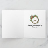 Weltfrieden Dream Catcher Weihnachtskarte Dankeskarte (Innenseite)