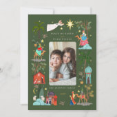 Weltfrieden Drei Weisen Männer Grün Weihnachten (Vorderseite)