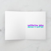 Weltfrieden Drummerin Feiertagskarte (Innenseite)