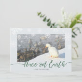Weltfrieden Ducks Holiday Card Feiertagskarte (Stehend Vorderseite)