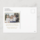 Weltfrieden Einfach Elegantes Foto Feiertagspostkarte (Rückseite)