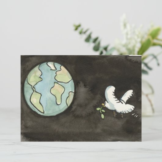 Weltfrieden Einladung (Stehend Vorderseite)