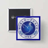 Weltfrieden eins button (Vorne & Hinten)