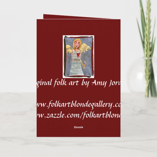 Weltfrieden-Engel - Weihnachtskarte Feiertagskarte (Rückseite)