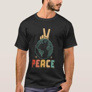 Weltfrieden Erdtags Vintage-Feier Frieden T-Shirt